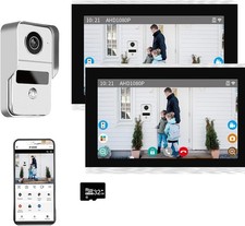 Sistema Videocitofono Cablato 10 Pollici per Appartamento, Monitor Touch Screen 1080P HD