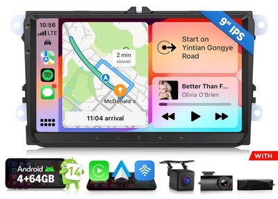 DAB+Android 14 CarPlay Autoradio GPS NAVI Für VW GOLF 5 6 Touran EOS Tiguan Polo