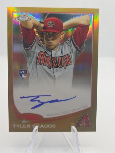 2013 Topps Chrome Baseball TYLER SKAGGS Rookie RC Gold Refractor Auto