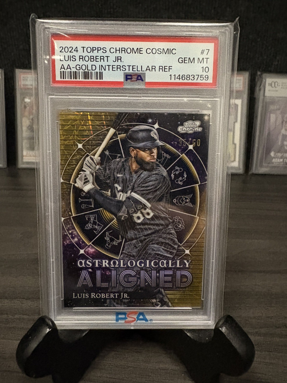 2024 TOPPS CHROME COSMIC ASTROLOGICALLY ALIGNED #8 LUIS ROBERT JR 35/50 PSA 10