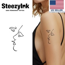 SteezyInk temporary tattoo Profile last upto 2 weeks 3 x 3 inch