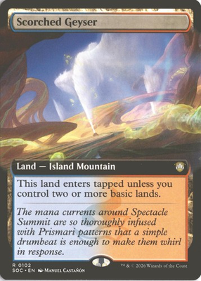 #ad MTG Scorched Geyser Ext Art 102 Non Foil R Commander: Secrets of Strixhaven NM $5.99