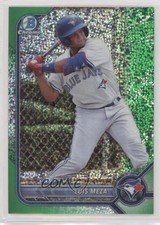 2022 Bowman Draft Chrome Green Sparkle Refractor 58/99 Luis Meza #BDC-89 n1u