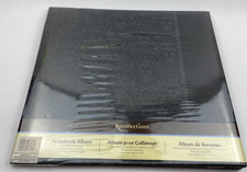 Recollections 12x12 Scrapbook Album Black Damask Pattern New Sealed