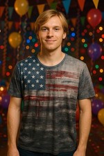 USA Flag T-shirt XL Men  s