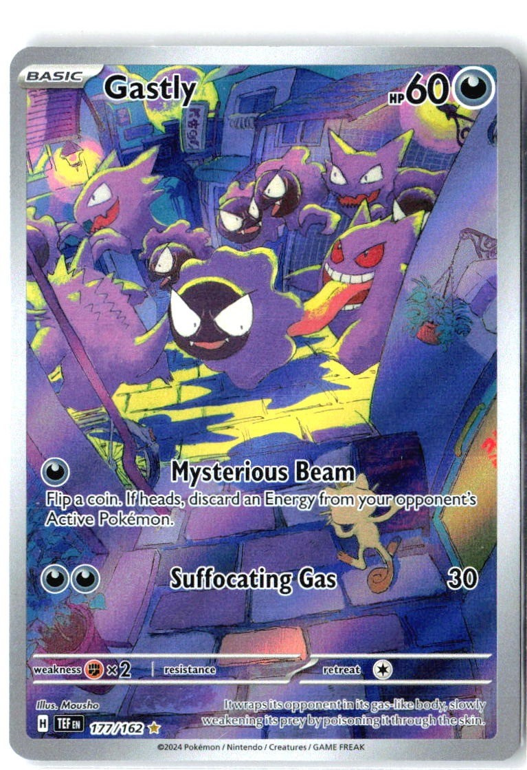 Gastly 177/162 Illustration Rare Temporal Forces Pokemon Holo Near Mint