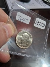 1973 D WASHINGTON QUARTER - NICE CARTWHEEL AND LUSTER - BU GEM