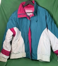 Arctic Sun Coat Ski Jacket Medium Womens Winter Neon Pink Retro 1980s