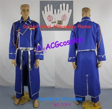 Fullmetal Alchemist Roy Mustang Cosplay Costume include collar pin and gloves