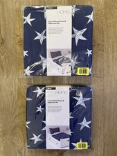 2 brand new navy & white stars single sized bed sets (duvet cover & pillowcase) 