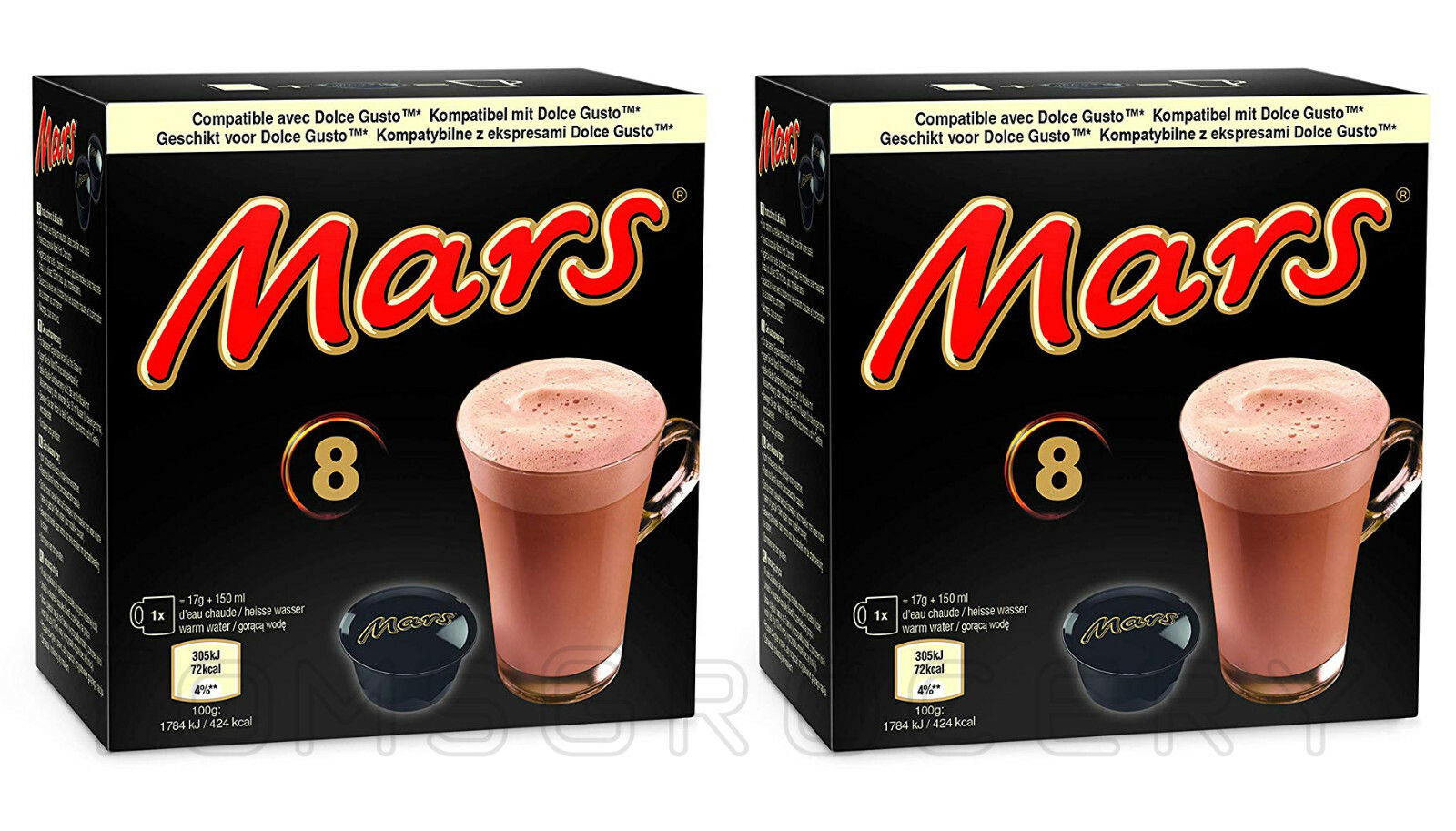2 x MARS Chocolate Drink Nescafe Dolce 