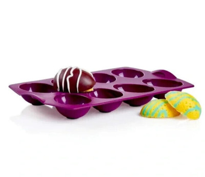 Tupperware Silicone Baking Mold Egg Shaped Truffle Amethyst Purple Easter Time!