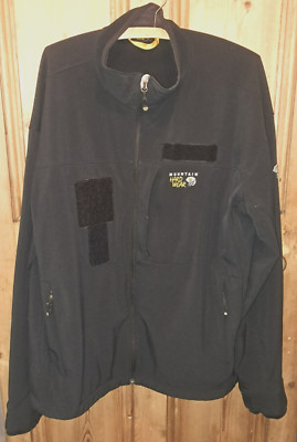 MOUNTAIN HARDWEAR - Softshelljacke, Fleece gefüttert.  Herren XXL. Schwarz. Full Zip