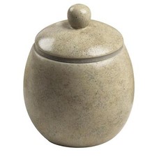 Cannon Covered Faux Stone Jar Beige