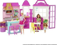Barbie Mobilier coffret Restaurant avec une poupée incluse, plus de 30 accessoir