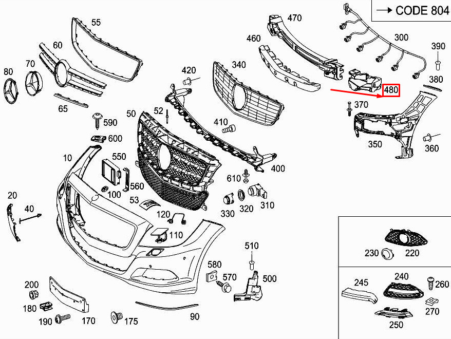 Amortisseur de pare-chocs avant gauche Mercedes-Benz CLS C218 A2188852437