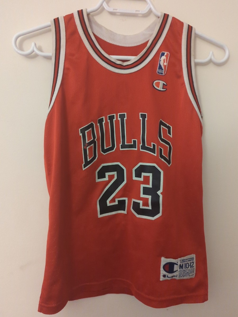 MICHAEL JORDAN 1990s vtg Chicago Bulls CHAMPION Jersey YOUTH