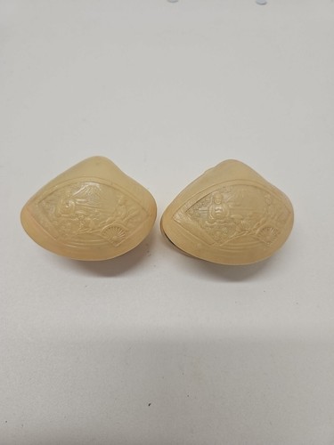2 Vintage Japanese Miniature Carved Celluloid Clam Shell Diorama Water - Picture 9 of 10