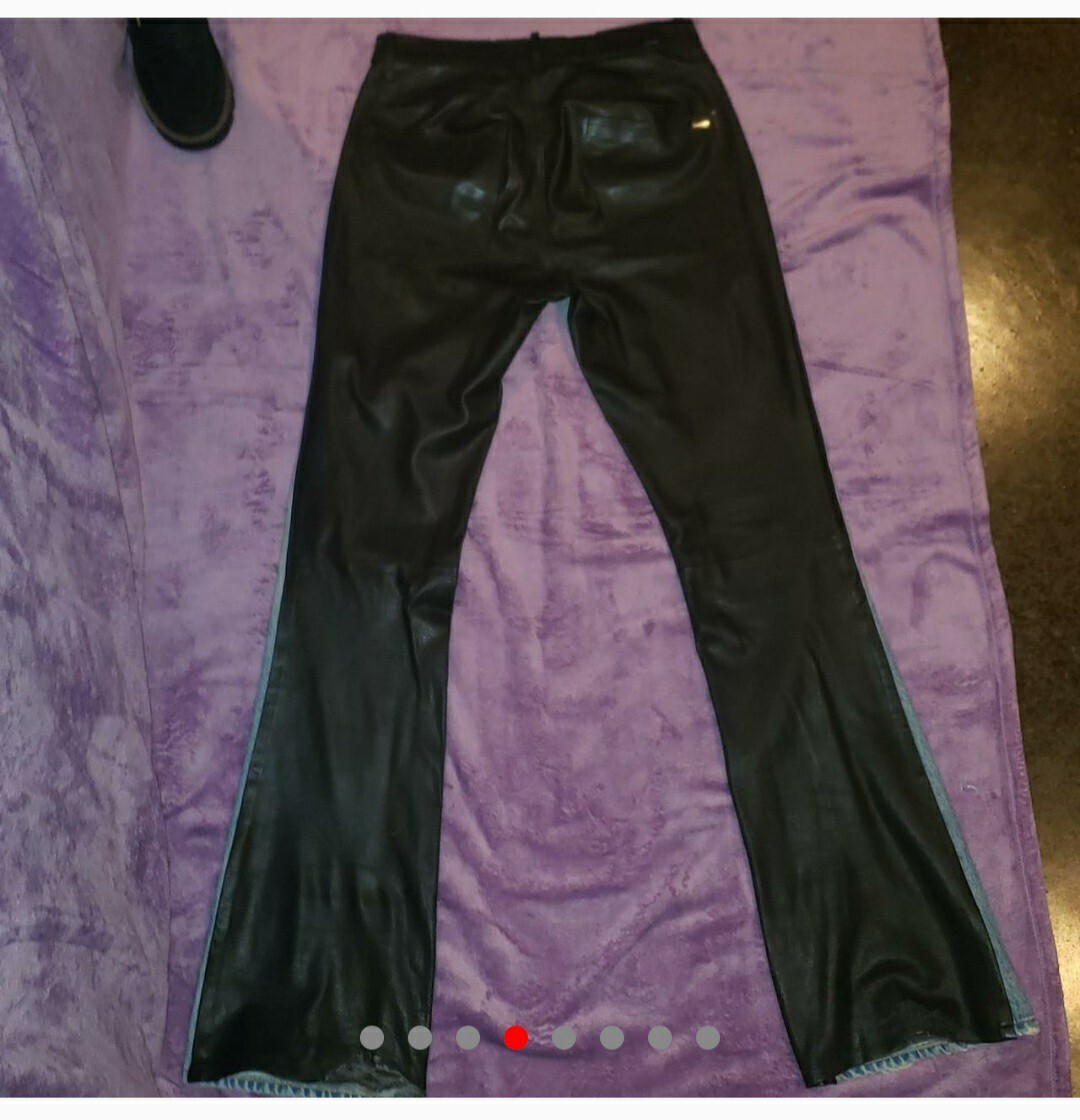 Mike Amiri Jeans. Leather Back. Size 27 image 2