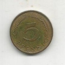 GERMANY 5 PFENNIG 1976 (D)