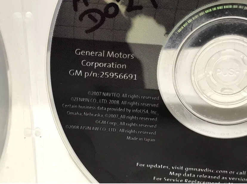 NAVIGATION SYSTEM MAP DVD USA/CANADA P/N 25956691 VERSION 7.3  "D029" - Image 2 of 4
