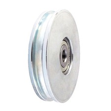 Seilrolle 79 mm f&uuml;r Seil 6 mm Metallprofilrollen d=79mm mit Lagerung bis 150kg