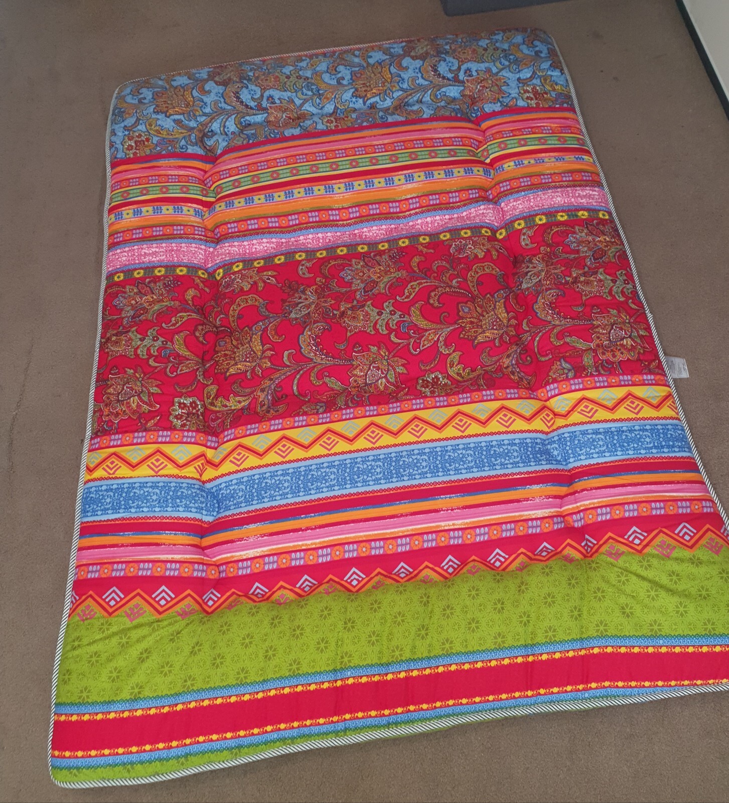 MAXYOYO Bohemian Retro Floor Mattress Vintage Floral Japanese Futon