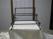 3 TIER SERVING STAND BLACK  WROUGHT IRON  METAL STAND 5 PC DETACHABLE