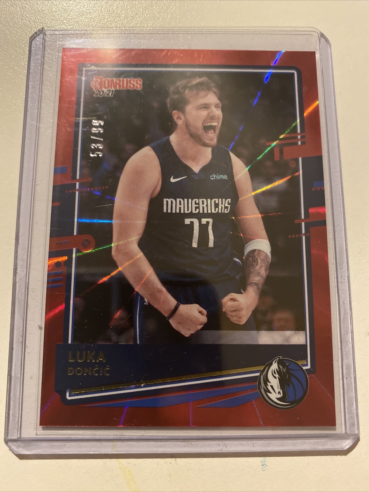 LUKA DONCIC 2020-21 DONRUSS #13 HOLO RED LASER /99