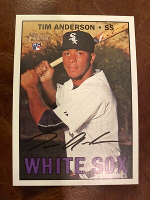 2016 Topps Heritage High #674 White Sox Tim Anderson Rookie Baseball Card