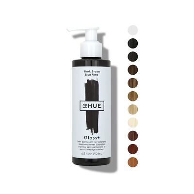 dpHUE Gloss+ Dark Brown Semi-Permanent Hair Color & Conditioner, 6.5 oz - Col...