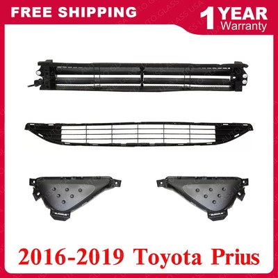 Active Grille Shutter For 2016-2017 Toyota Prius - Front Black Plastic Replacement Part