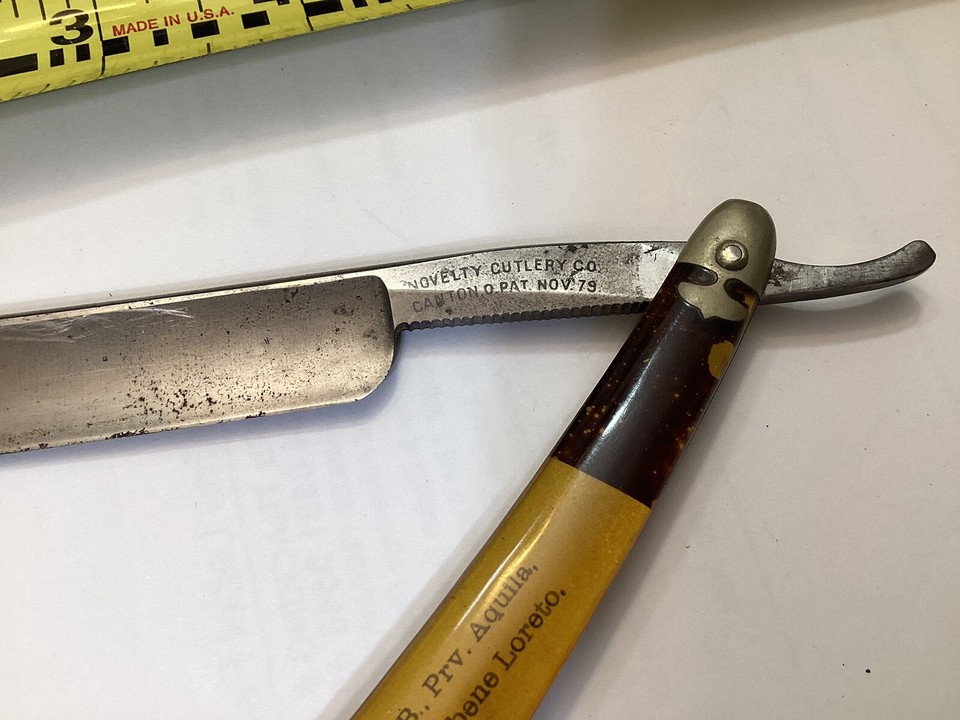 Novelty Cutlery Co. Vintage Shaving Straight Razor Blade Man & Lady eBay