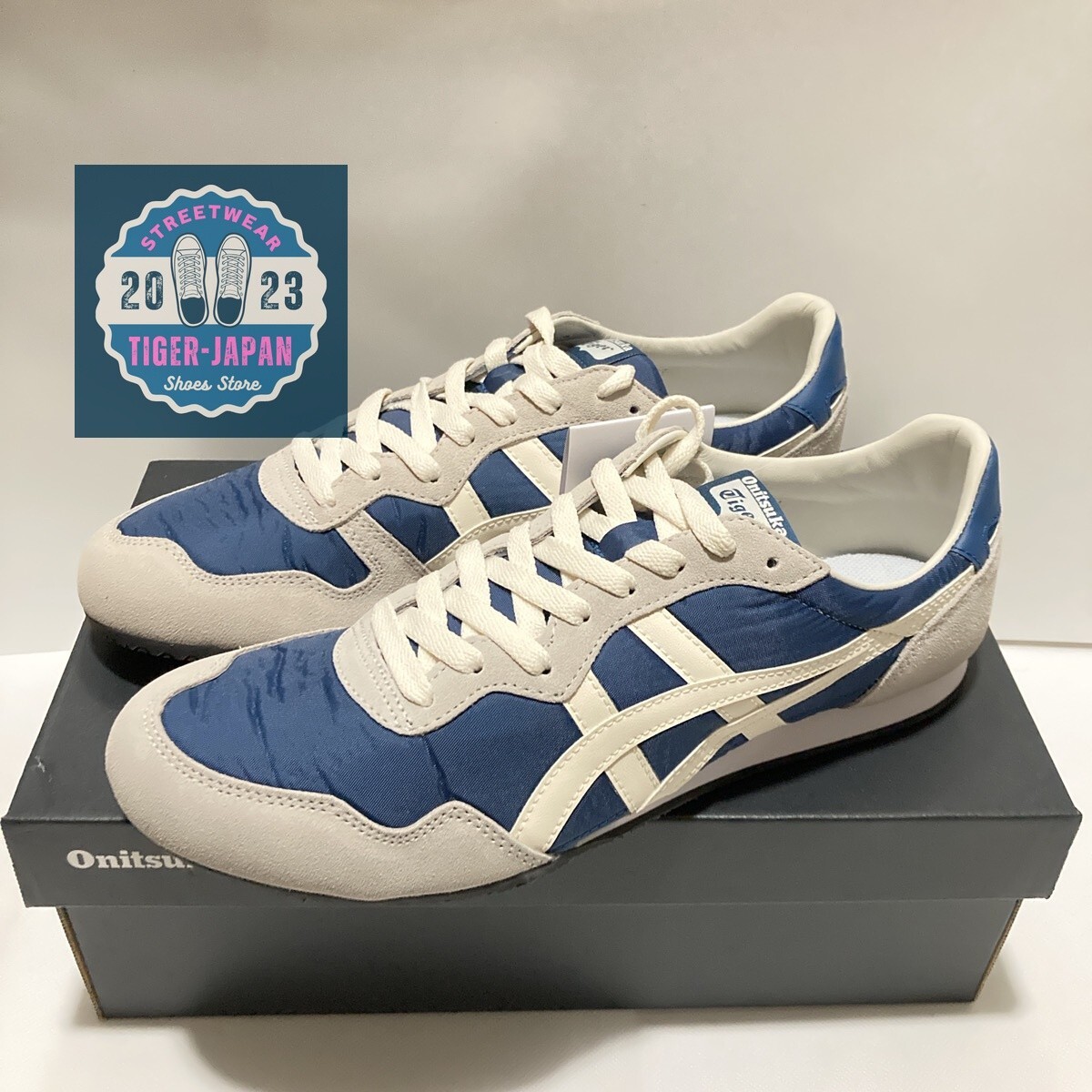 Onitsuka Tiger SERRANO 1183B400 406 MAKO BLUE/CREAM Unisex Leather