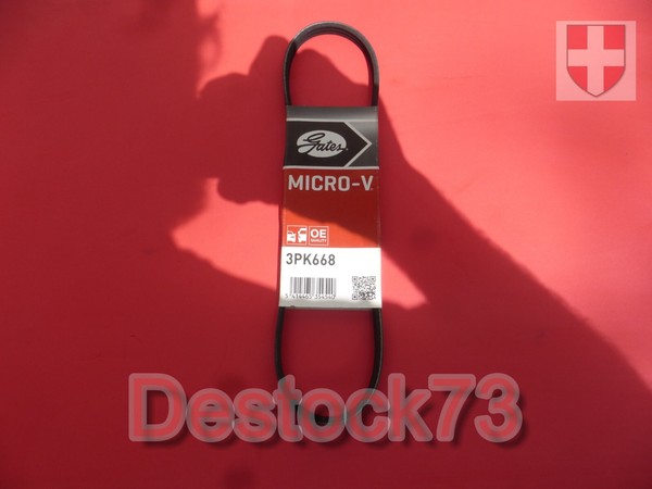 Keilrippenriemen Gates 3PK668 Micro-V® FüR Fiat Honda Lancia-image