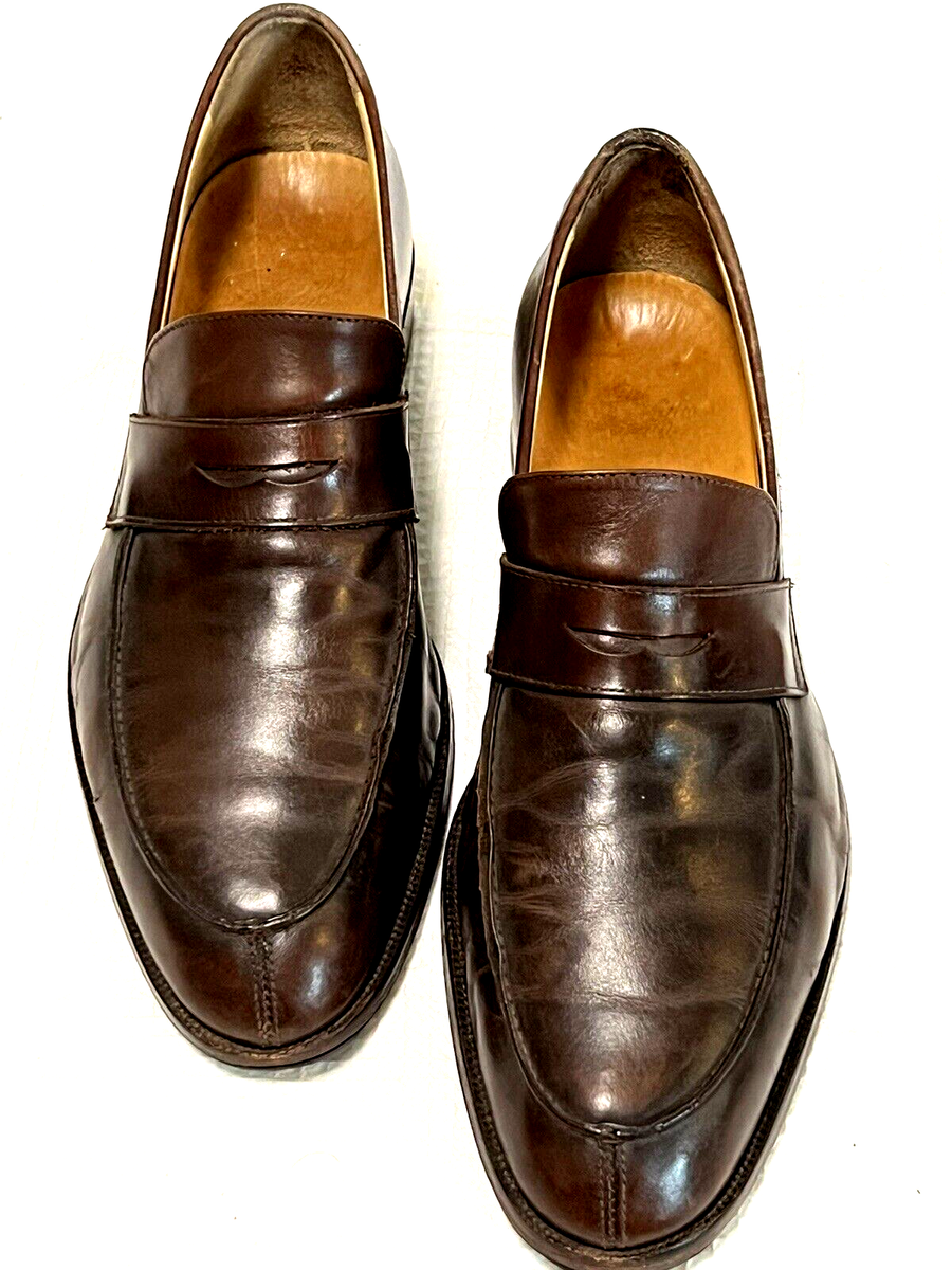 SAKS FIFTH AVENUE Mens LOAFER SHOES MADE IN ITALY 11.5 BROWN  display picture 2