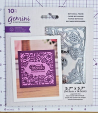 Crafters Companion Botanical Frame Friends Stamp and die Set Square Cardmaking