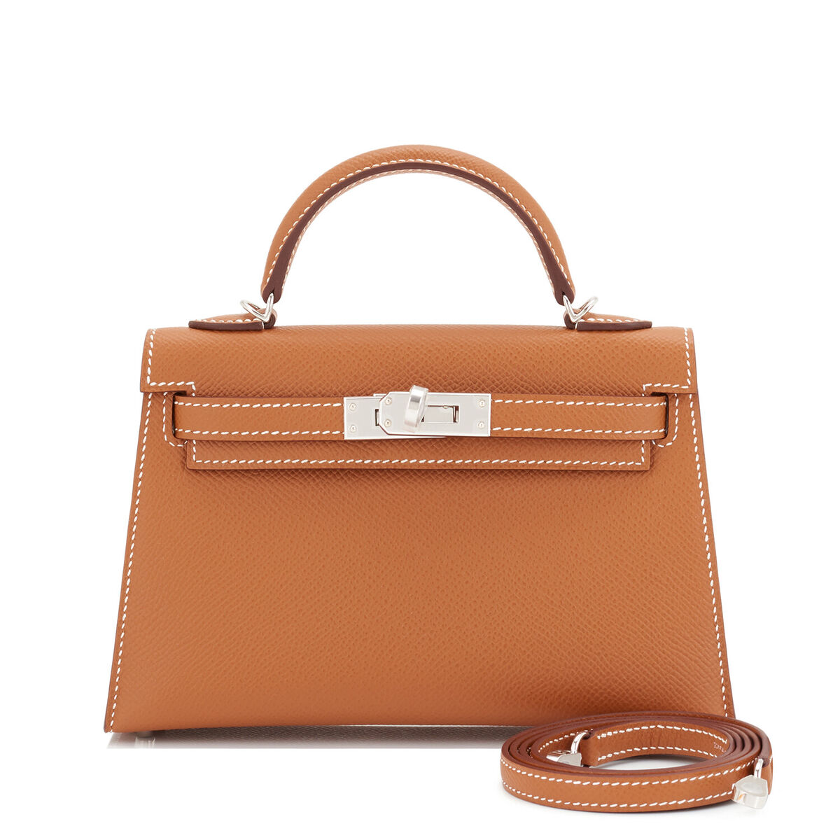Hermes Mini Gold Kelly 20cm Epsom Shoulder Bag Z Stamp, 2021 Hermes Mini Gold Kelly 20cm Epsom Shoulder Bag Z Stamp, 2021