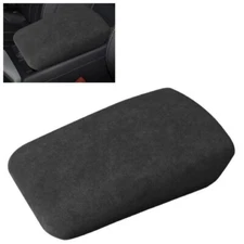 Black Alcantara Suede Center Armrest Storage Lid Panel Cover Fits 18-24 B9 A5 S5