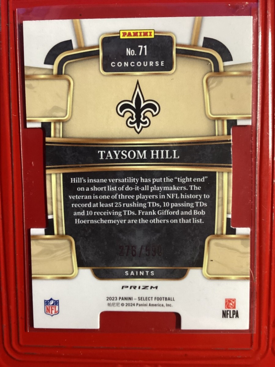 Taysom Hill 2023 Panini Select Prizm Green Die Cut #71 /599