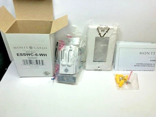 Monte Carlo Fan Company 4 Speed Dimmer Wall Control, White - ESSWC-6-WH - Picture 8 of 13