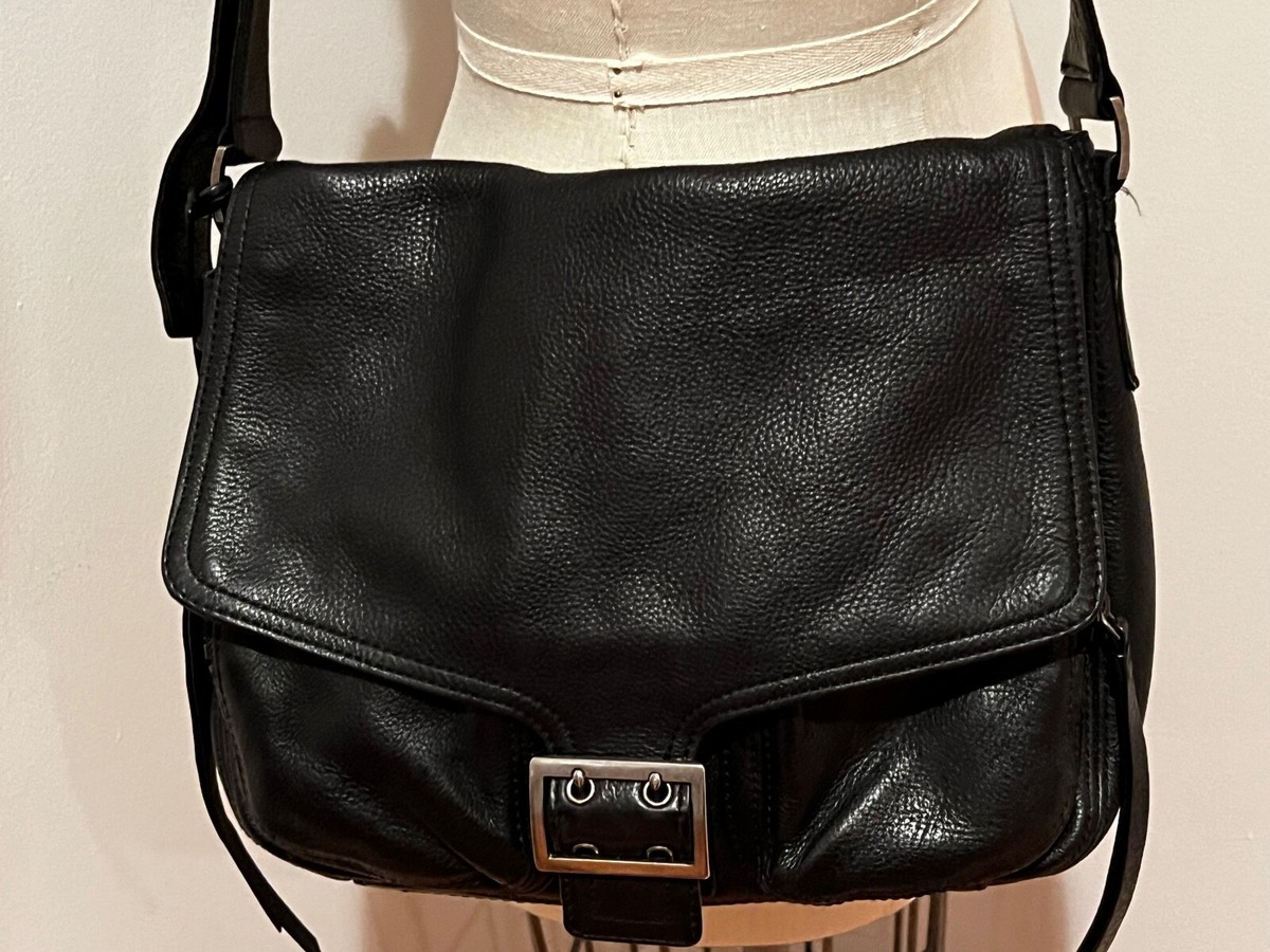 バッグ BANANA REPUBLIC Archive Leather Messeng Vintage Banana Republic Unisex Blk Leather Messenger Bag