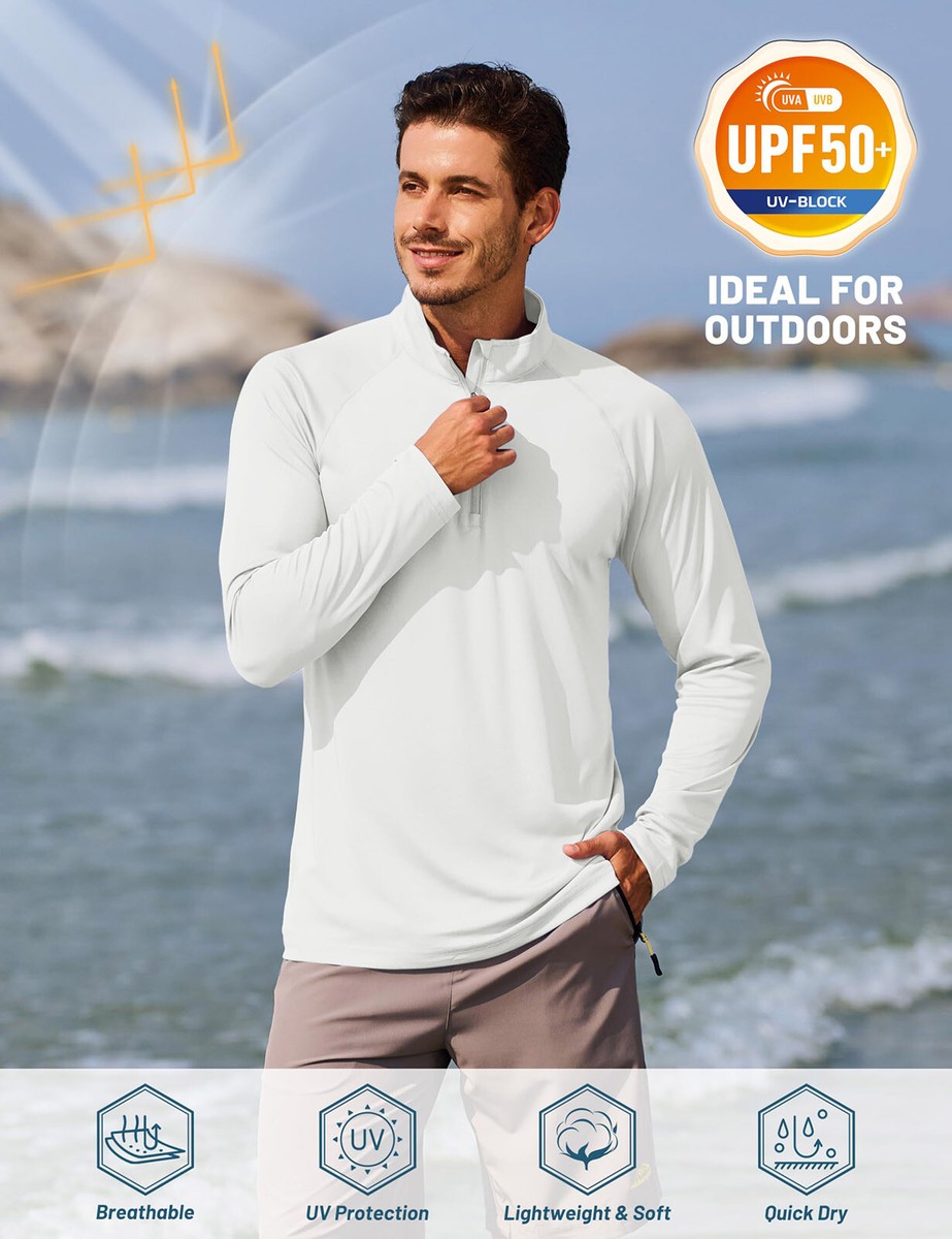 MAGCOMSEN Men's UPF 50+ Long Sleeve Quarter Zip Sun Shirt - Quick Dry Fishing & Outdoor Top 12 thumbnail image