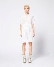 ISABEL MARANT ETOILE White Annaelle Mini Dress size 10/42 NWT