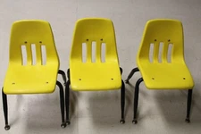 3 Vintage Virco Hard Plastic Children’s Chair Set 12”, Arts Crafts, Home School