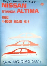 1993 Nissan Altima XE-S 4-Door Sedan Electrical Wiring Diagrams Manual Original