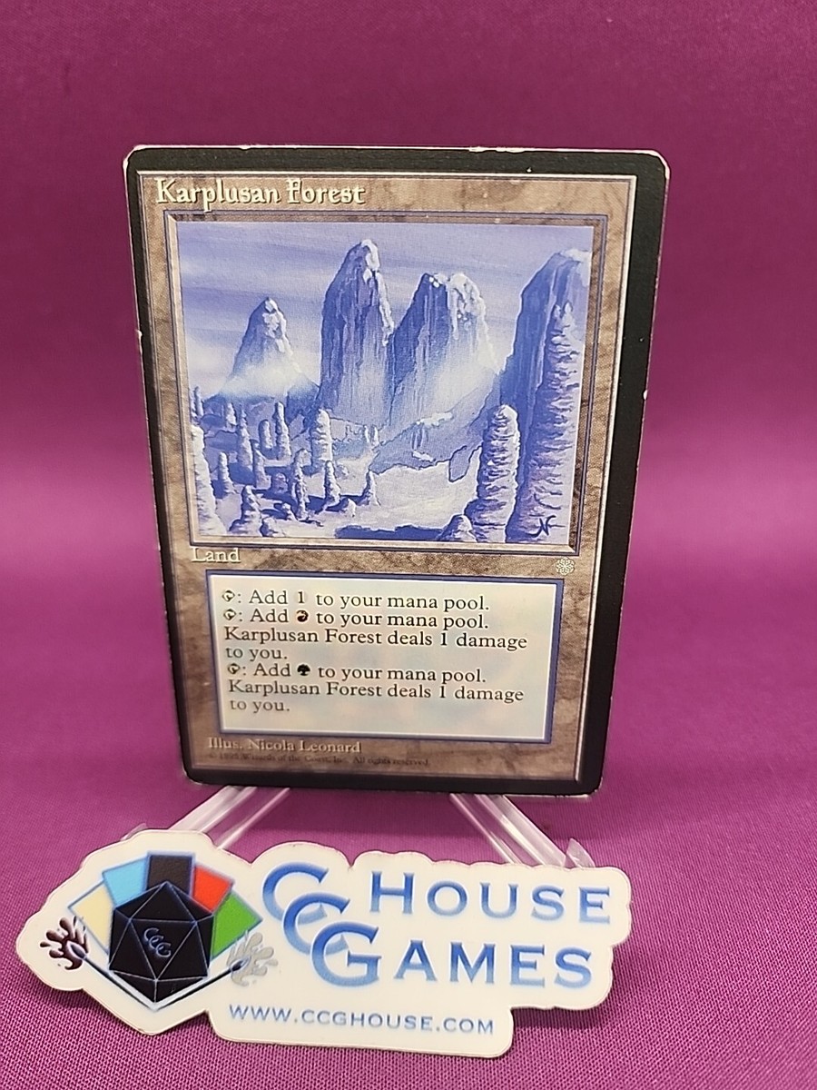 Karplusan Forest Ice Age Miscut Alignment Off Center Misprint MTG