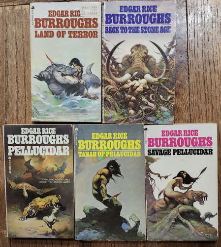 Lot 5 Edgar Rice Burroughs Pellucidar Series Vtg Ace PB Books