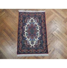 2x4 Authentic Handmade Wool & Silk Oriental Rug PIX-22671