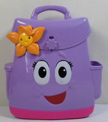 MATTEL VIACOM 2015 DORA THE EXPLORER 9'' FEMALE BACKPACK w/ FLOWER